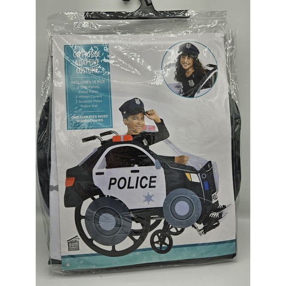 NEW On Patrol Adaptive Wheelchair Police Costume ~ Halloween ~ One Size - Picture 2 of 8